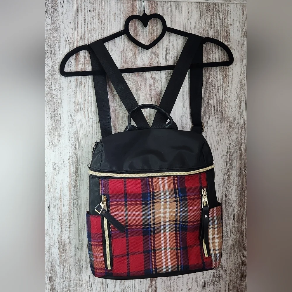 MKF Collection Nishi Plaid Backpack Waterproof Laptop Backpack for Travel & Day